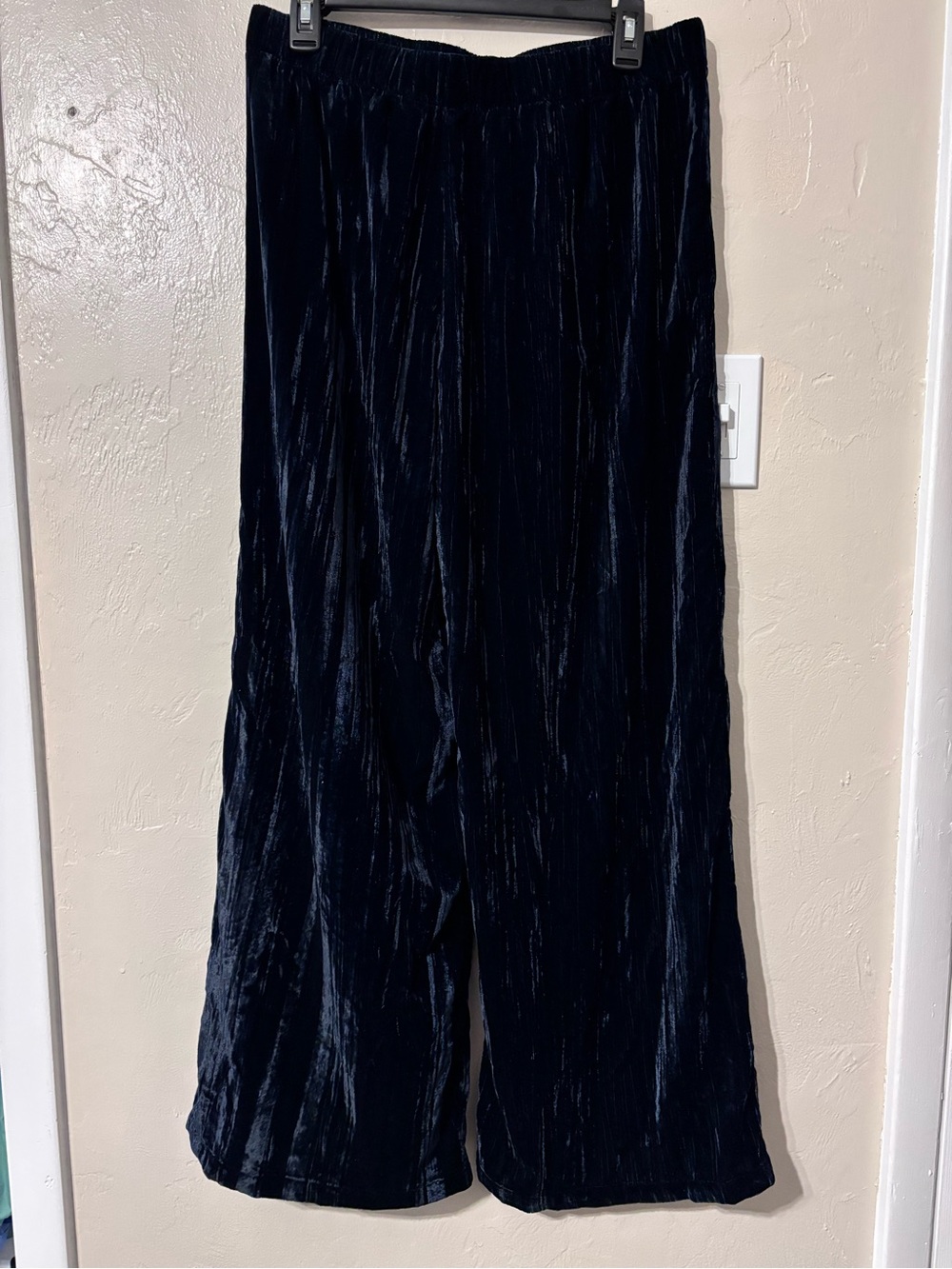 Rachel Zoe Velvet Wide-Leg Pants - Black